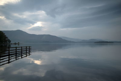 Reflection of clouds in lake