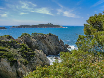 Scenic view of sea against sky