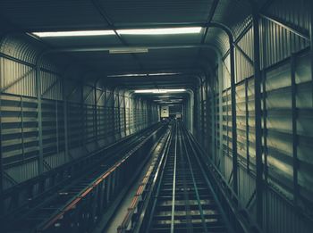 Empty railroad station platform