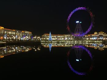 Ferris wheel at night