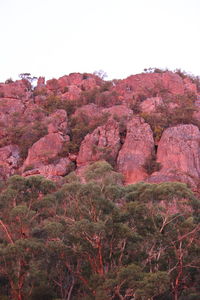 Rock formations on mountain