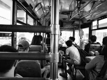 Group of people in train