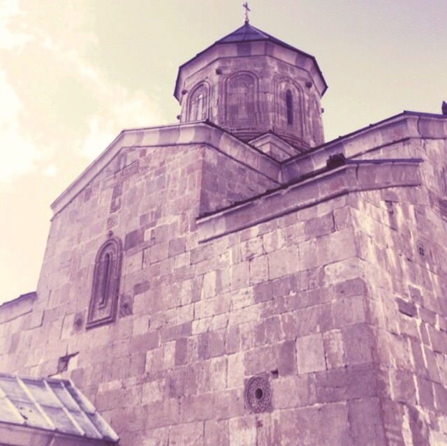 low angle view, architecture, built structure, building exterior, no people, religion, outdoors, day, sky