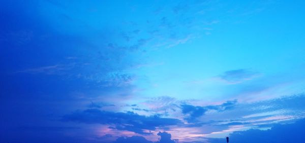 Low angle view of sky at sunset