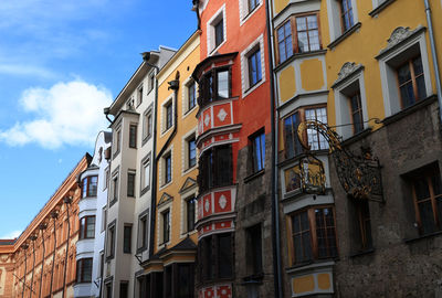 Low angle view of buildings against sky