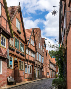 Beautiful and picturesque city view of historic old town of lauenburg/elbe