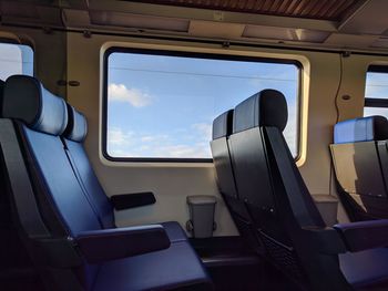 Empty seats in train