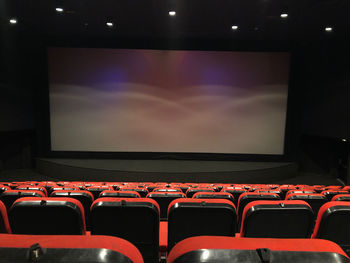 Empty seats in movie theater