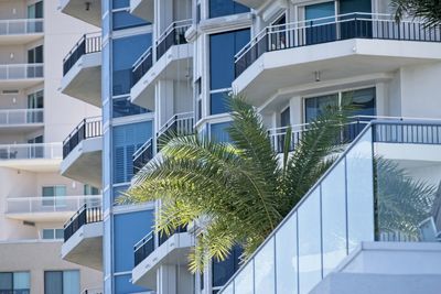 Exterior of high rise apartments in the tampa bay area, usa