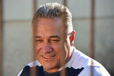 Close-up portrait of smiling man