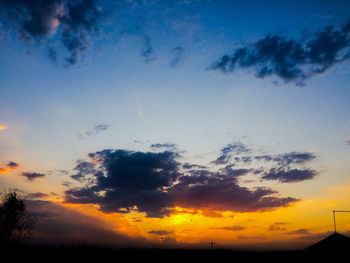 Sunset over landscape