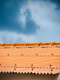 Low angle view of roof tiles