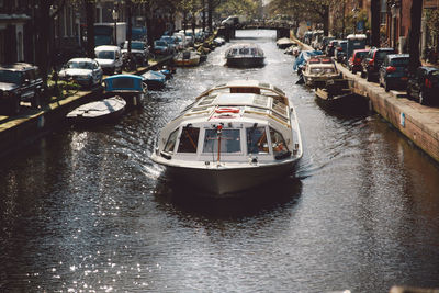 Boats in river