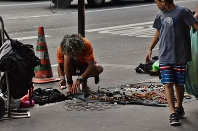 People on street