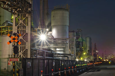 Industrial area at night