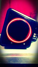 Close-up of red object