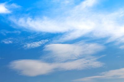 Blue sky with white clouds on a clear day.