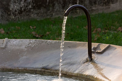 Close-up of water fountain