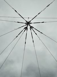 Low angle view of cables against sky