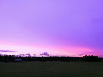 Sunset over landscape