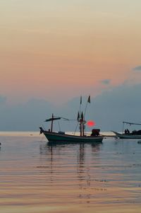 Boat by sunset, koh phangan