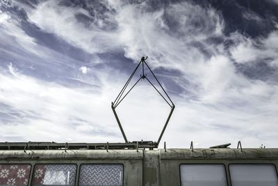 Low angle view of built structure against sky