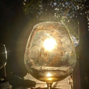 Close-up of illuminated light bulb