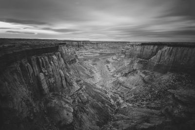 Massive landscape coal mine canyon on navajo reservation in ariz