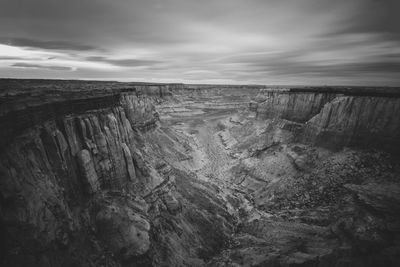 Massive landscape coal mine canyon on navajo reservation in ariz