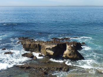 Rocks in sea