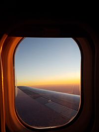 Landscape seen through airplane window