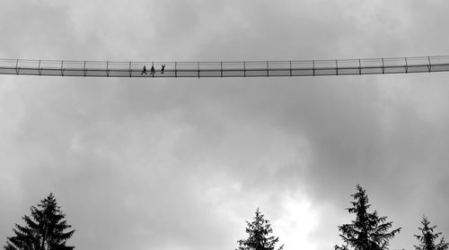 Low angle view of bridge against sky