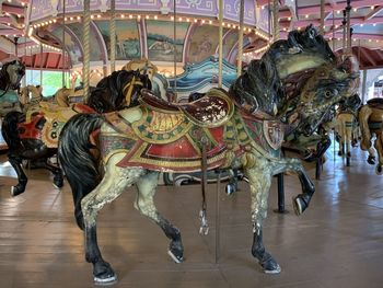 View of carousel in amusement park