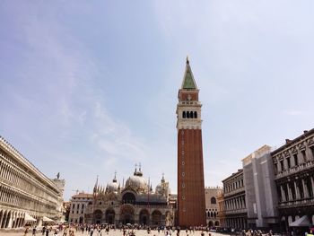 Low angle view of tower against sky