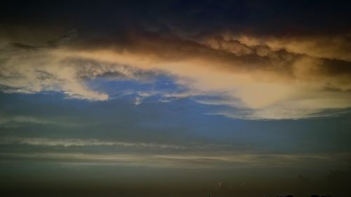 Low angle view of sky at sunset