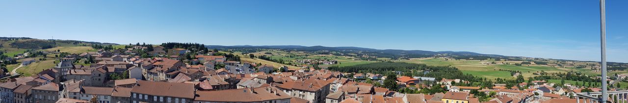Panoramic shot of townscape against sky