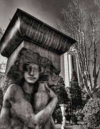 Close-up of statue against sky