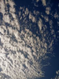 Low angle view of cloudy sky