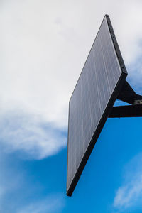 Low angle view of basketball hoop against sky