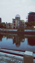 Reflection of buildings in water