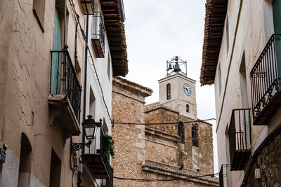 Low angle view of buildings against sky