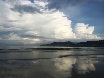 Scenic view of sea against sky