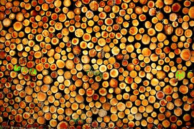 Full frame shot of firewood pile
