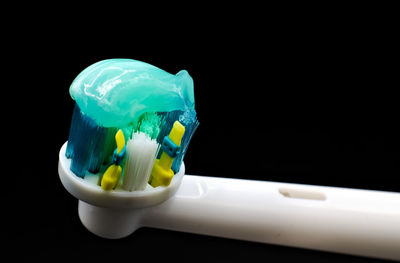 High angle view of ice cream on table