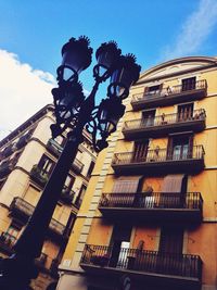 Low angle view of buildings against sky