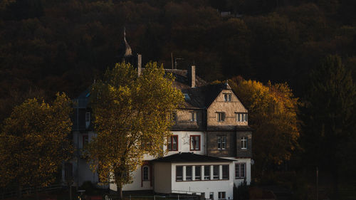 Building against sky during autumn