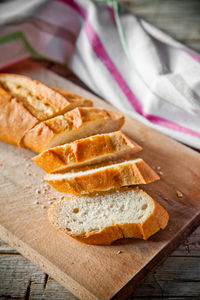 Close-up of bread on table