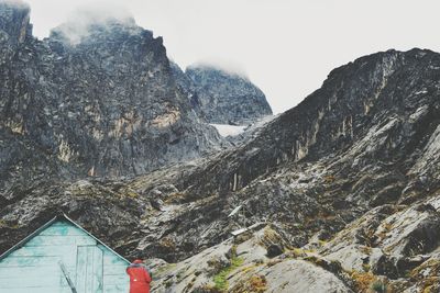 Scenic view of rocky mountains against sky