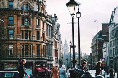 People walking in city