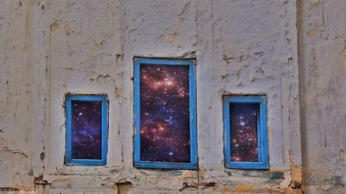 Window of abandoned building